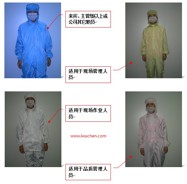 净化车间服装颜色区分 净化车间服装颜色区分